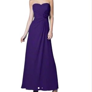 Alfred Angelo Purple Strapless Dress Size 10